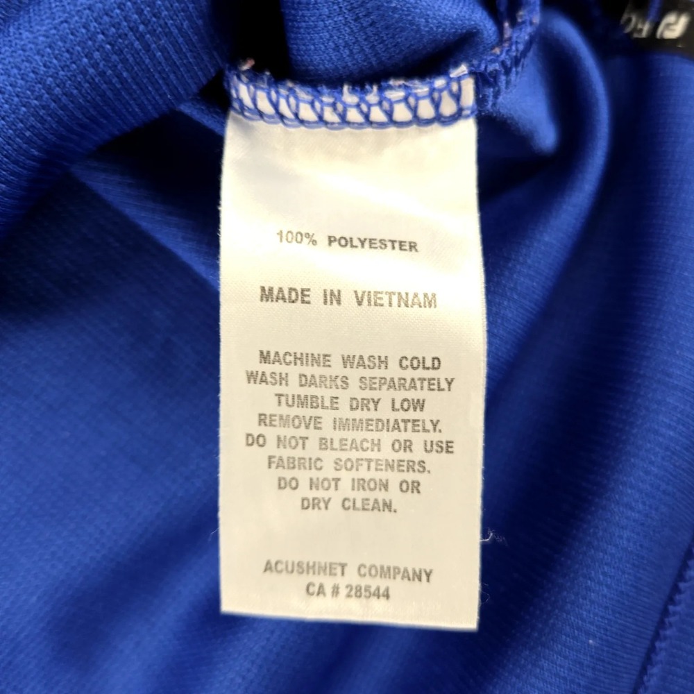 FJ Footjoy Shirt Mens Large Blue Prodry Superlite Golf Polo Valley Golf - Picture 10 of 13